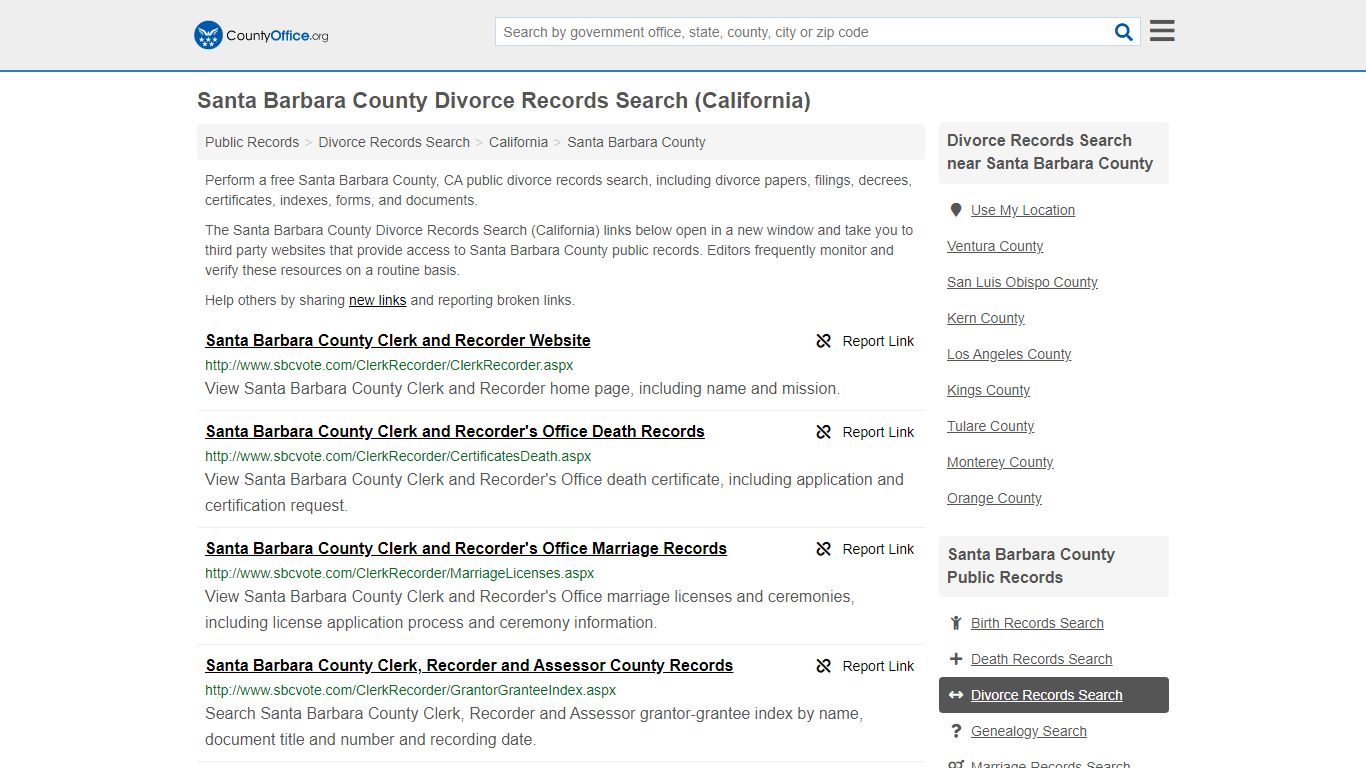 Divorce Records Search - Santa Barbara County, CA (Divorce ...